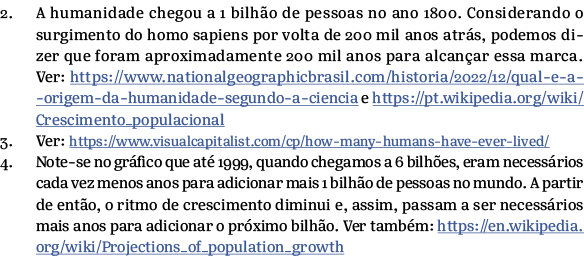 2. A humanidade chegou a 1 bilh o de pessoas no ano 1800. Considerando o surgimento do homo sapiens por volta de 200 ...