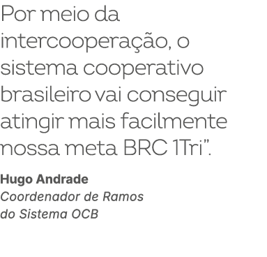 Por meio da intercoopera o, o sistema cooperativo brasileiro vai conseguir atingir mais facilmente nossa meta BRC 1T...