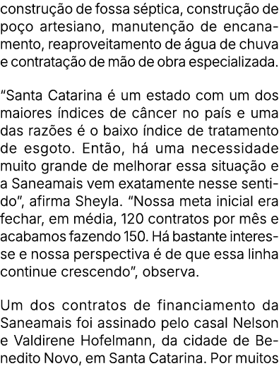 constru o de fossa s ptica, constru  o de po o artesiano, manuten  o de encanamento, reaproveitamento de  gua de chu...