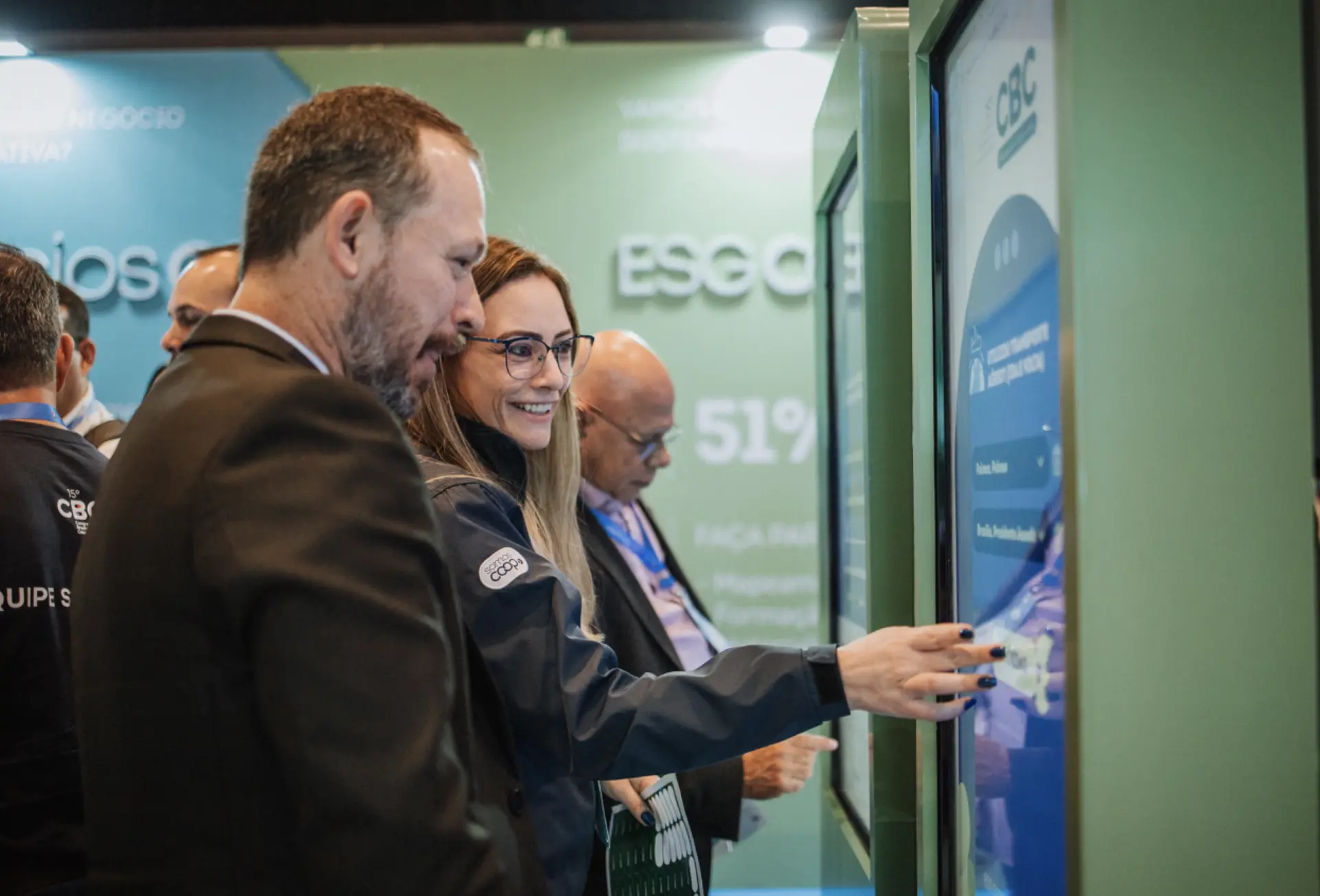 Painel interativos facilitavam as experiências dos congressistas