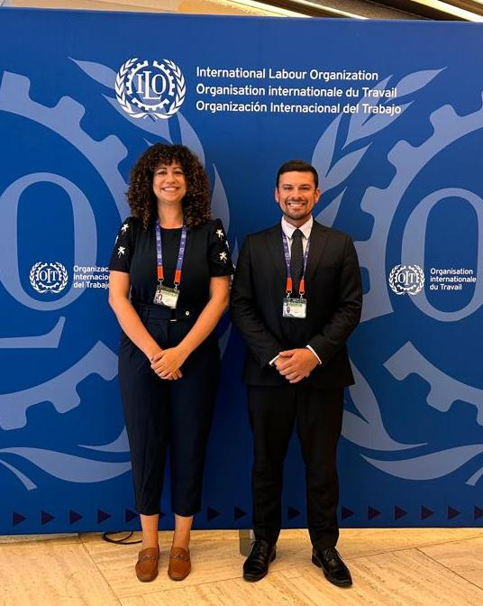 Bruno Vasconcelos e Soraia Cardoso, representantes do Sistema OCB na conferência