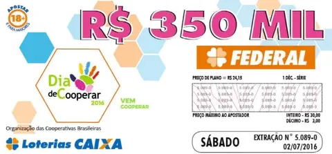 Loteria Federal com bilhete especial do Dia C