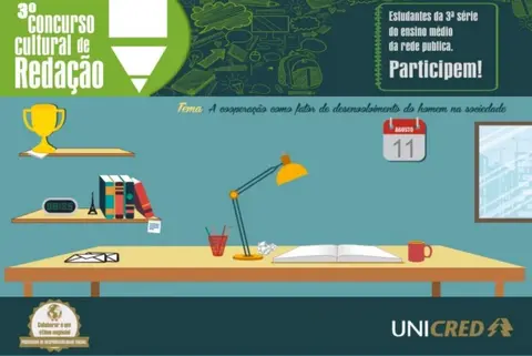 Unicred JP promove concurso de redação para estudantes