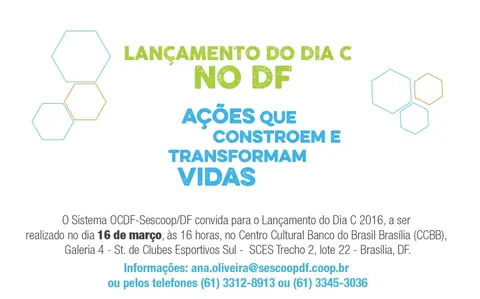 Cooperativas do DF também se preparam para o Dia C